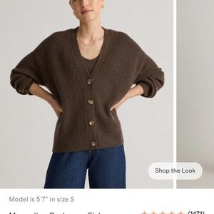 Quince Mongolian Cashmere Boxy Crop Cardigan - NWOT